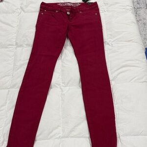 Express Deep Red Jeans